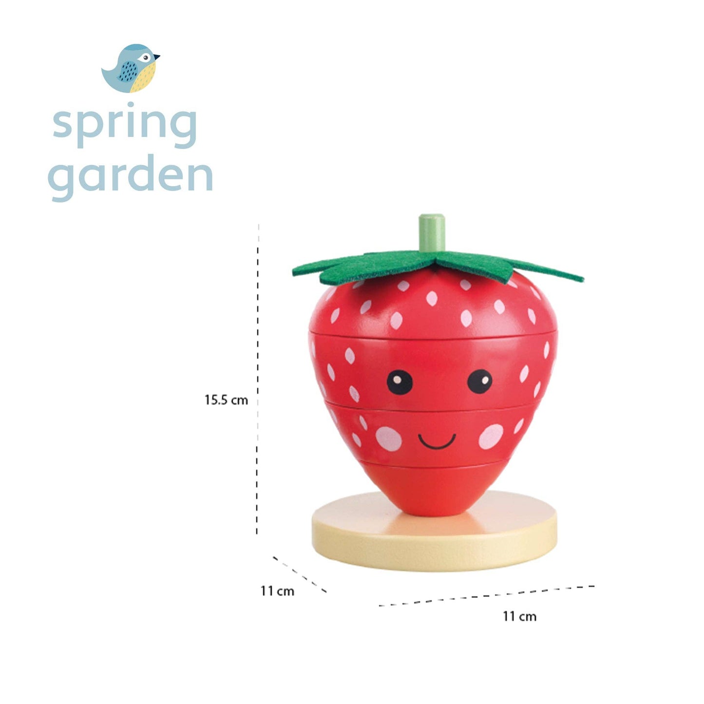 Strawberry Stacking Wooden Ring