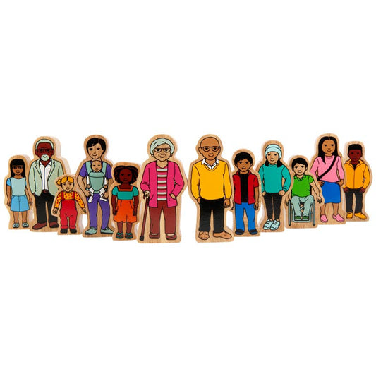 People playset - Handmade fair trade wooden kids toy