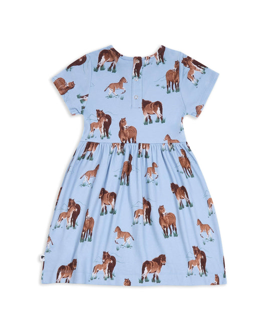 Children’s Organic Cotton Dress Exmoor Ponies
